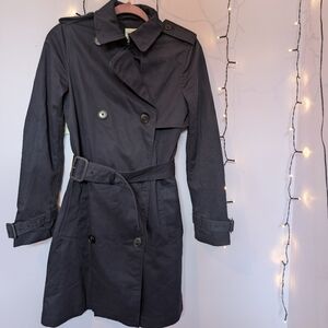 Classic Navy Blue Women's Trench Coat